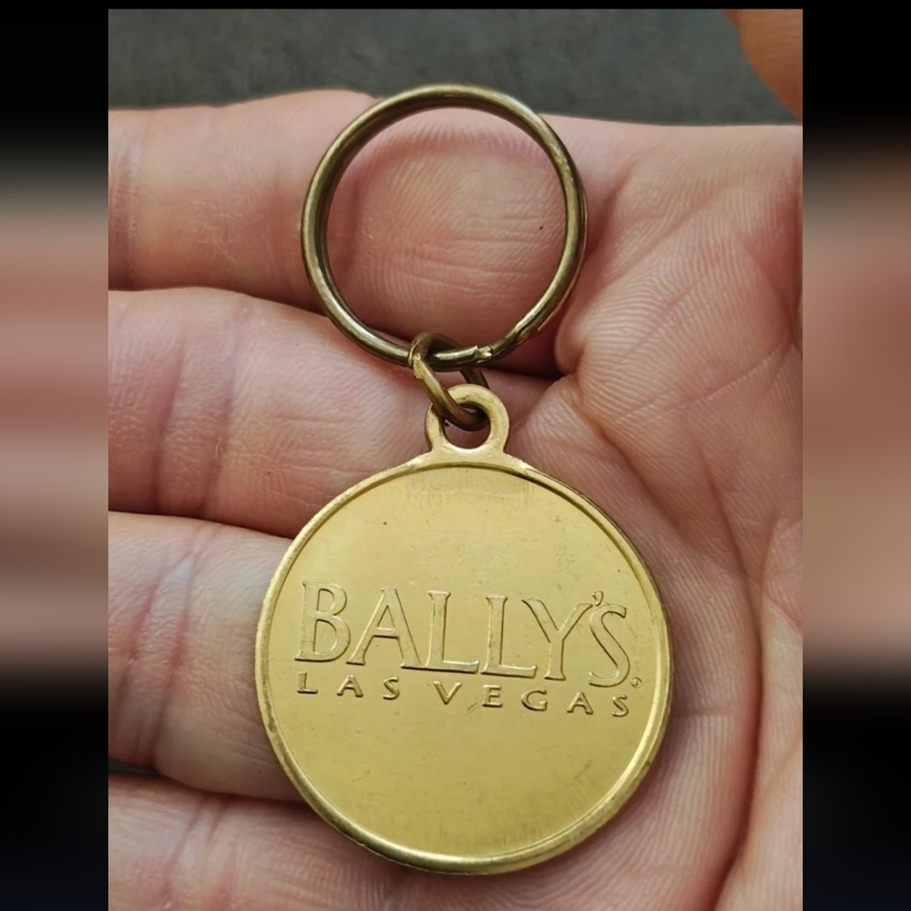 1990s Vintage Bally's Las Vegas hotel Brass Keychain